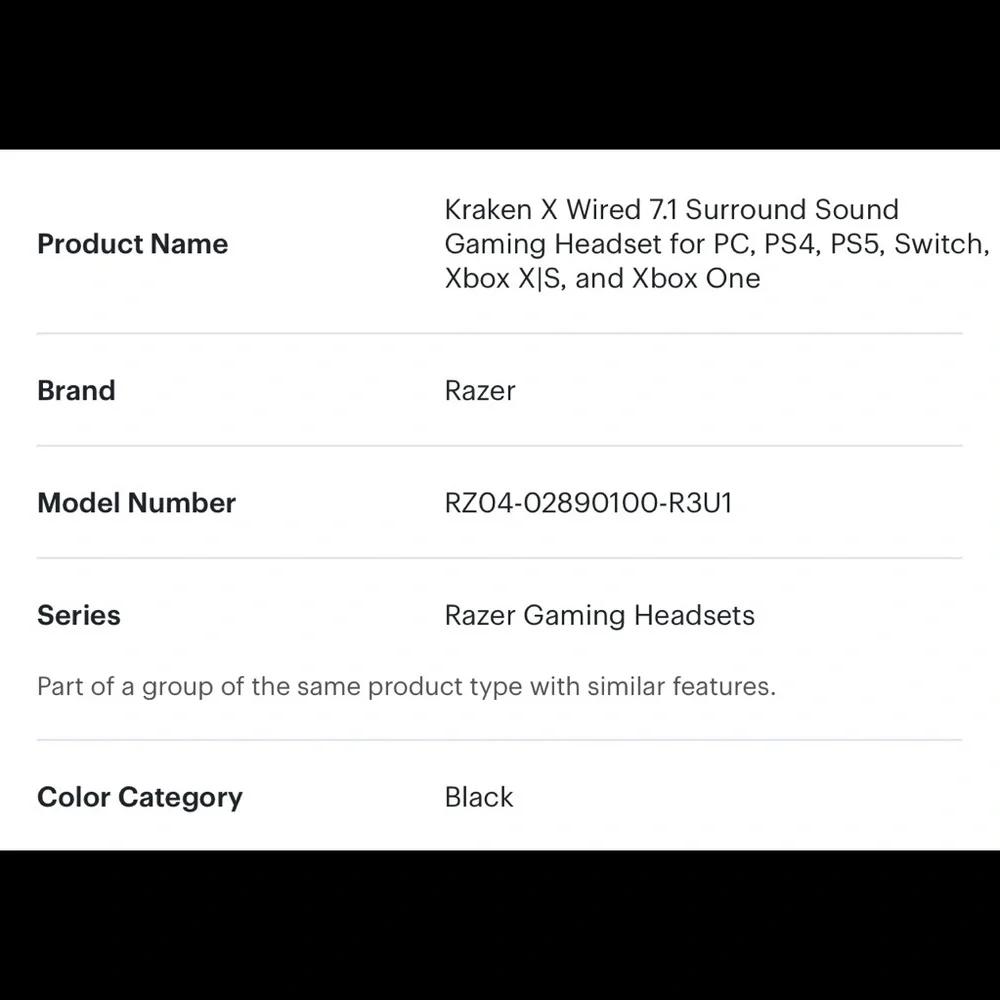 Razer Kraken-X wired gaming headset